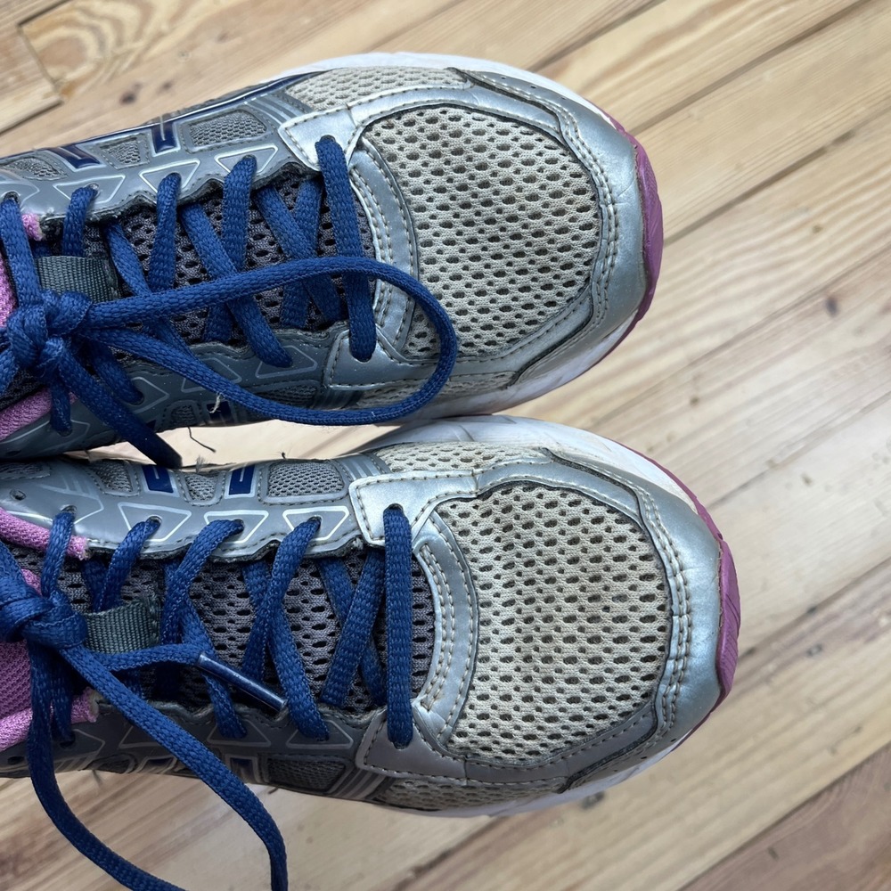 Asics Gel-Contend 4 Womens Running Shoes Grey Purple Silver athletic Size 6.5 - Picture 9 of 9